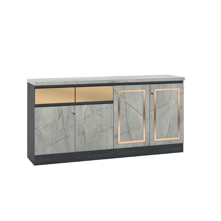 ตู้เตี้ย WISDOM DESIGN FURNITURE รุ่น GCS-161 160 ซม. สีแอชเกรย์/ไลท์มาร์เบิ้ล_1